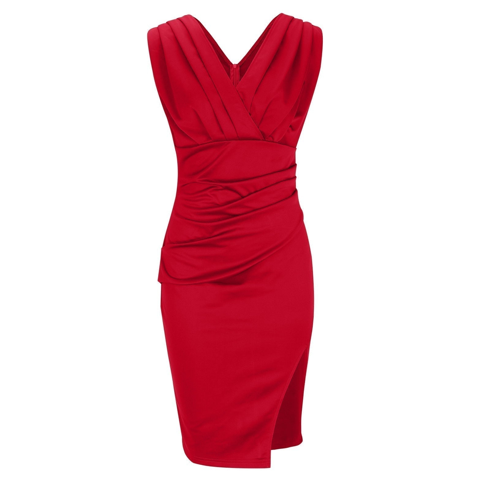 Scarlett Grace V-Ausschnitt Schlitzkleid