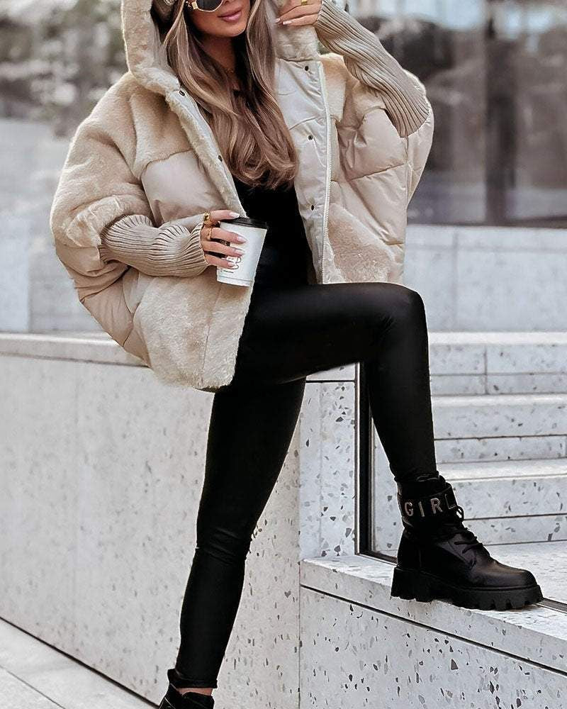 Soraya | Luxuriöser Teddy-Puffer mit Kapuze