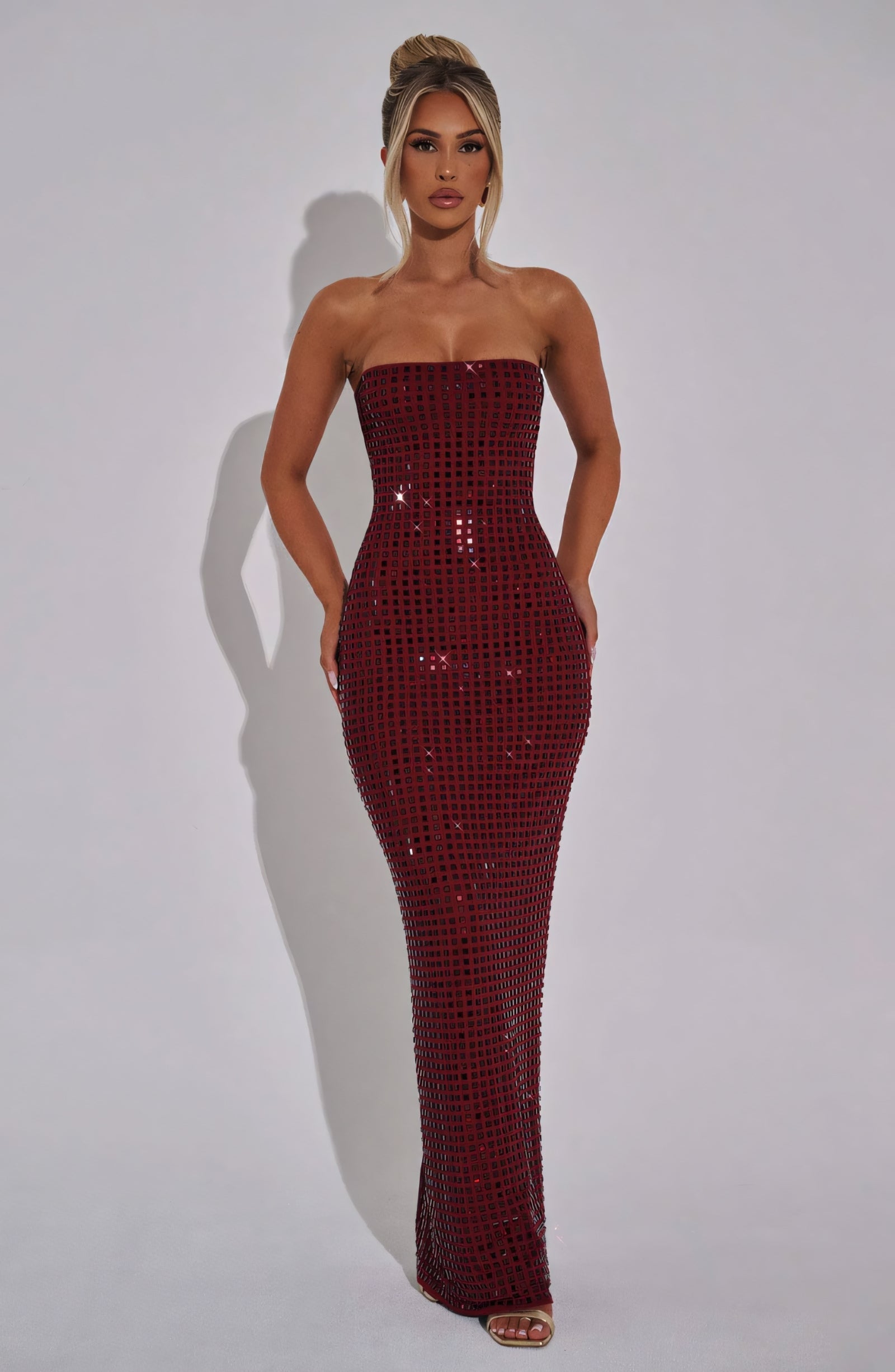 Serenavia | Sequin Strapless Maxi Dress