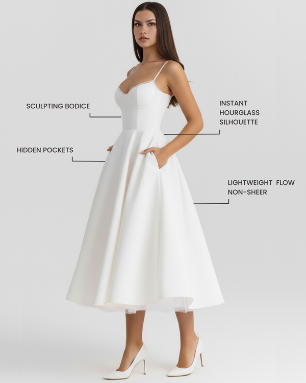 SELARA – Sculpted Oberteil MIDI-KLEID