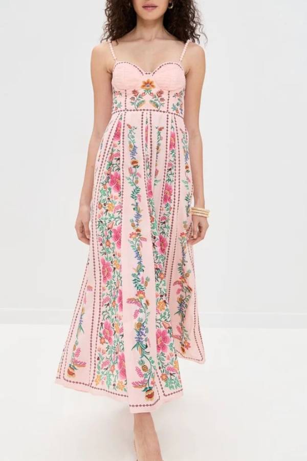 Flora Éclat – Maxi Kleid mit Herzausschnitt