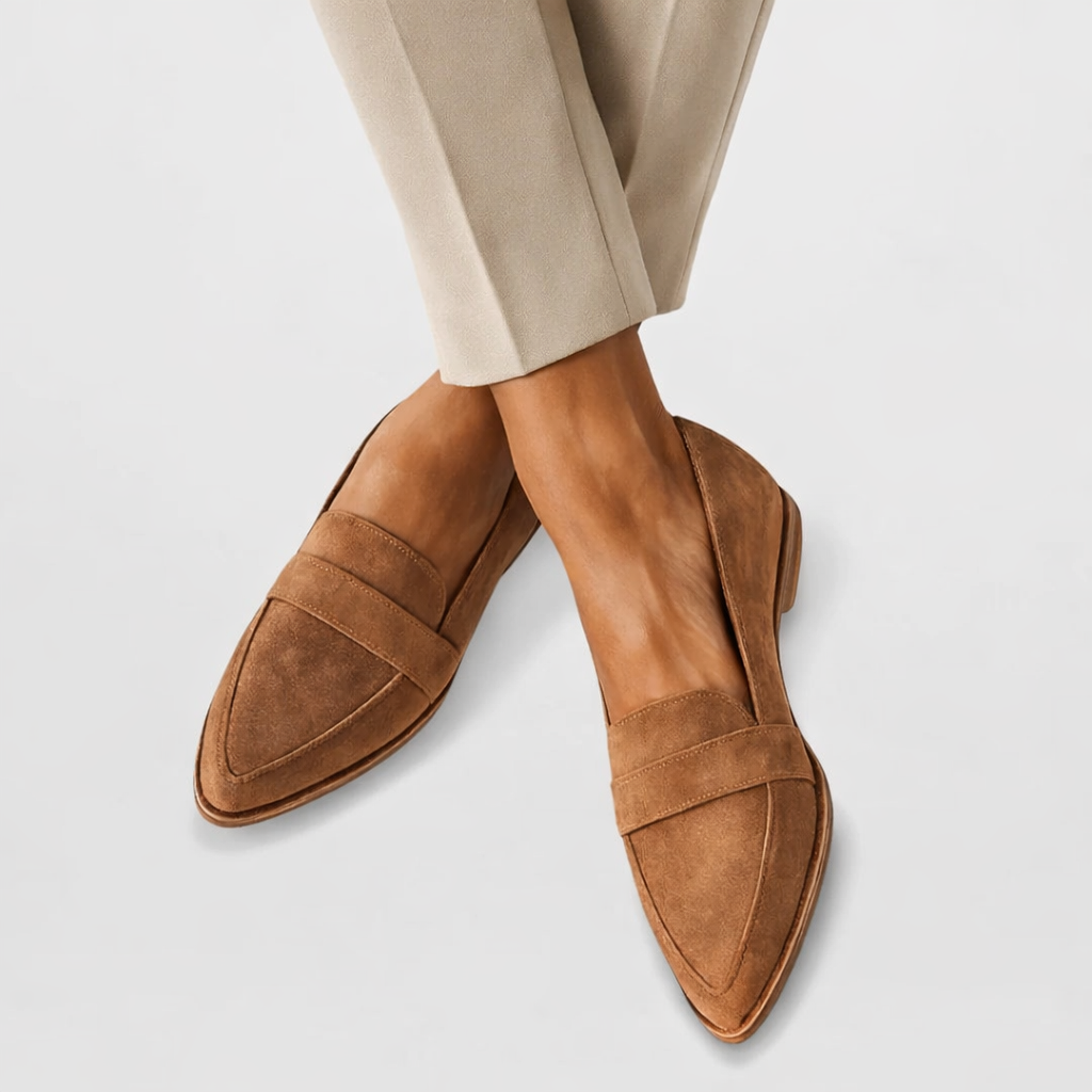 Damen Orthopädische weiche Wildleder Slipper – Eleganter perfekter Sitz