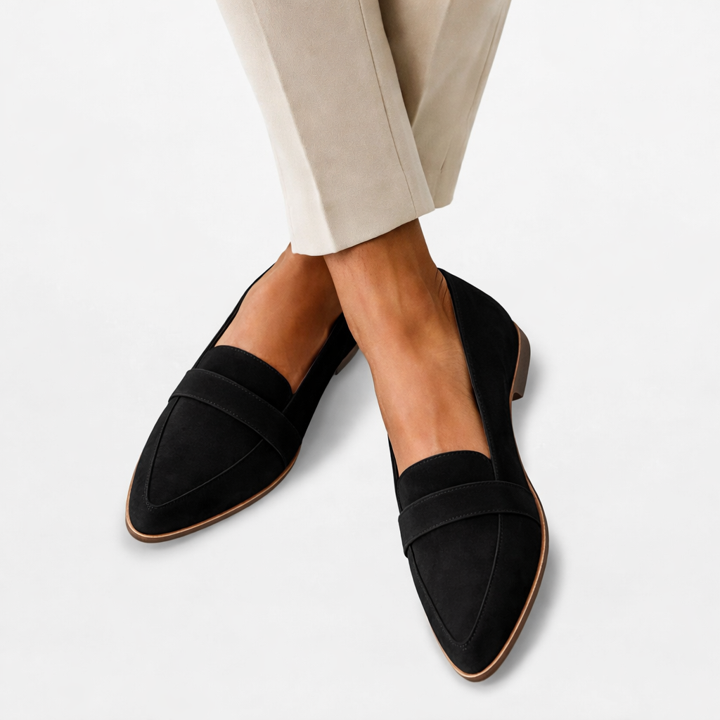 Damen Orthopädische weiche Wildleder Slipper – Eleganter perfekter Sitz