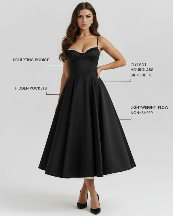 SELARA – Sculpted Oberteil MIDI-KLEID