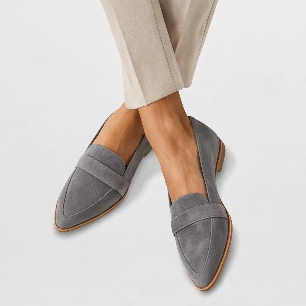 Damen Orthopädische weiche Wildleder Slipper – Eleganter perfekter Sitz