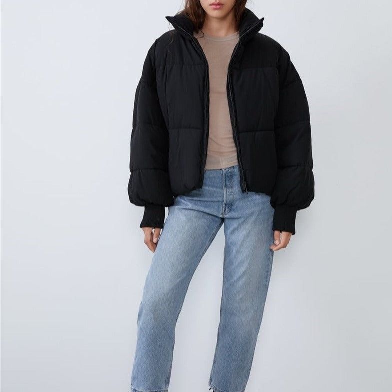 Aurevia | Pufferjacke mit Kragen und Reißverschluss