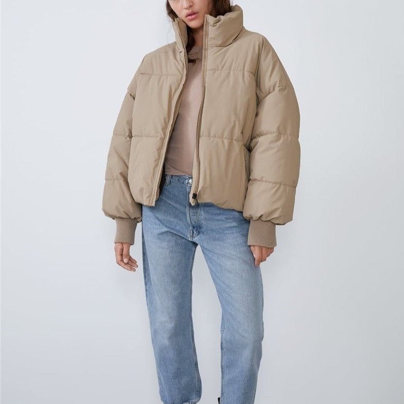 Aurevia | Pufferjacke mit Kragen und Reißverschluss