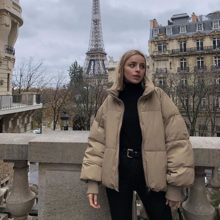 Aurevia | Pufferjacke mit Kragen und Reißverschluss