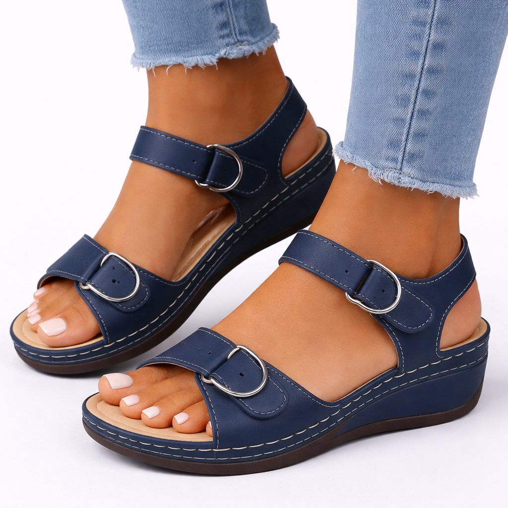 Damen Orthopädische Wandersandalen – Wedge-Heel Komfortsitz