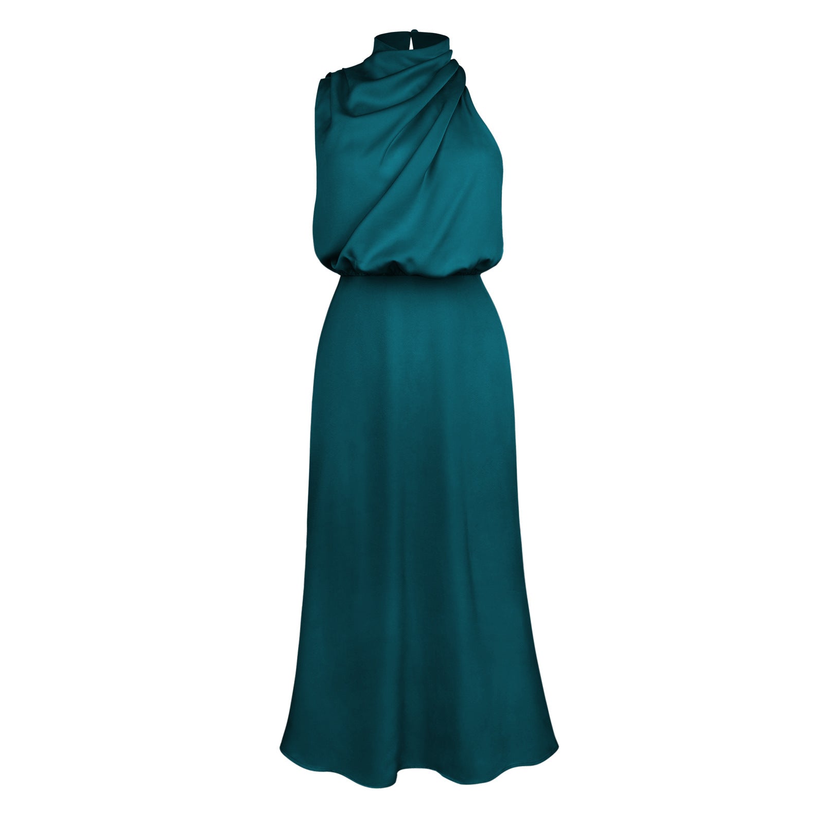 Lunara – Satin Maxi Dress with Cowl Neckline