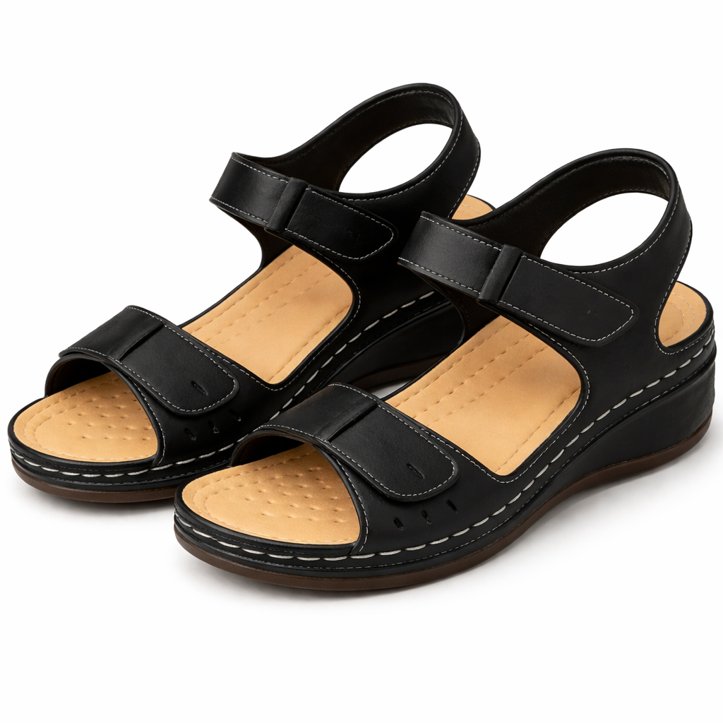Damen Orthopädische Wandersandalen – Wedge-Heel Komfortsitz