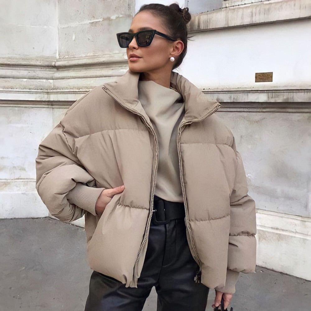 Aurevia | Collared Puffer Zip Jacket