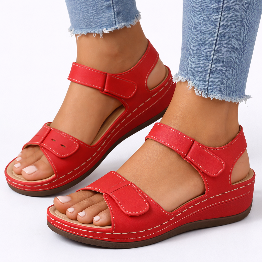 Damen Orthopädische Wandersandalen – Wedge-Heel Komfortsitz