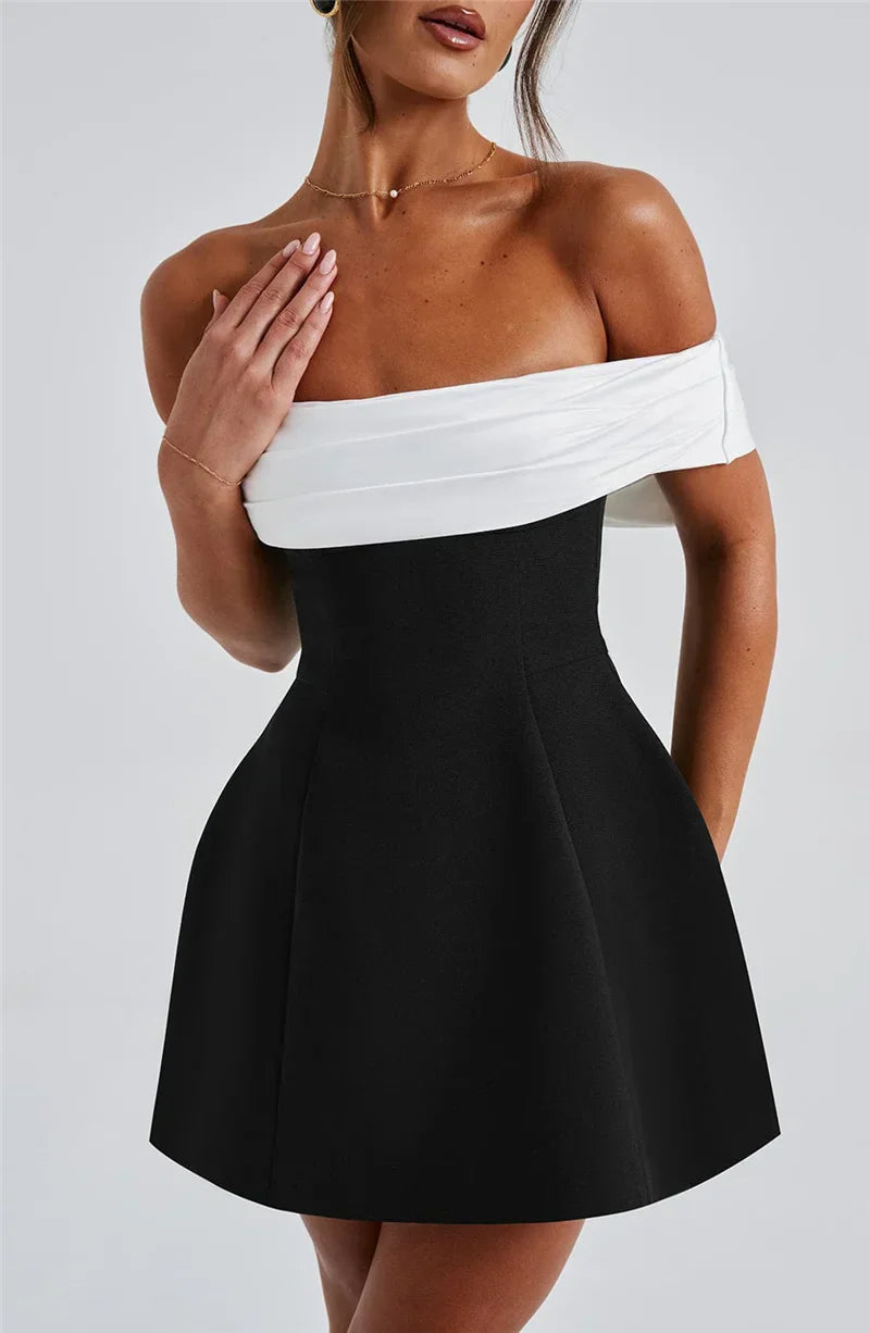 Florenza | Off-Shoulder A-Linie Eleganz Mini-Kleid