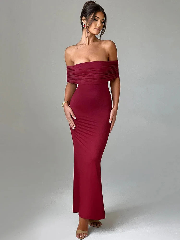 Celestina | Off-Shoulder Anmut Maxi-Kleid