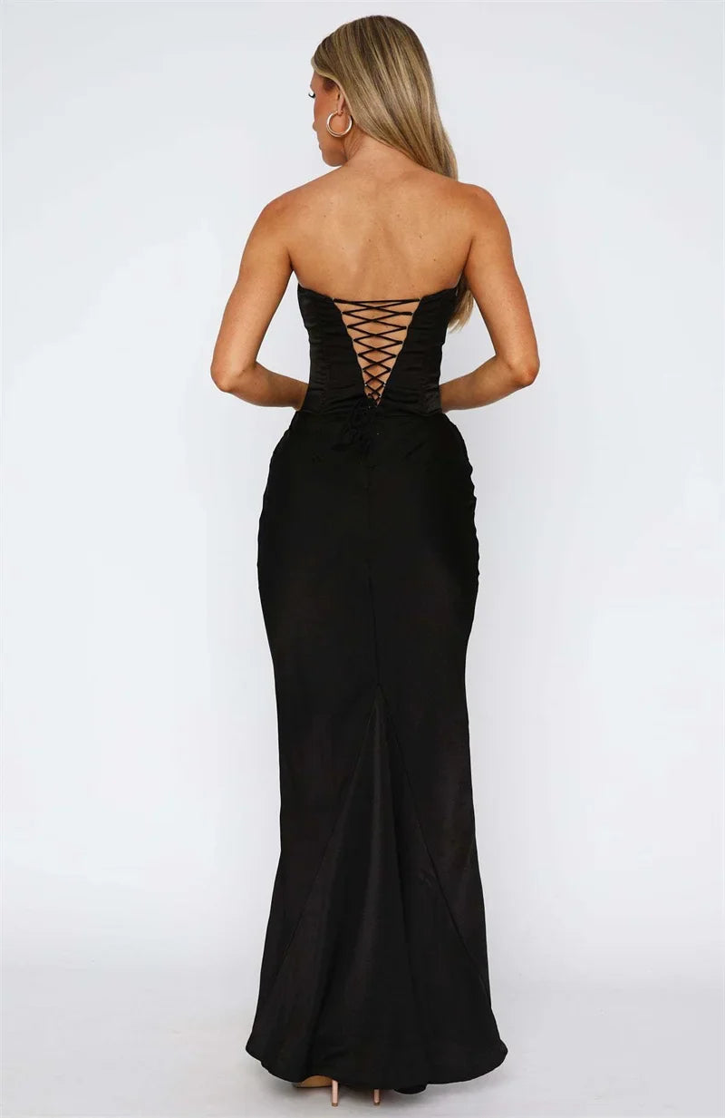 Arwen | Satin Grace Maxikleid