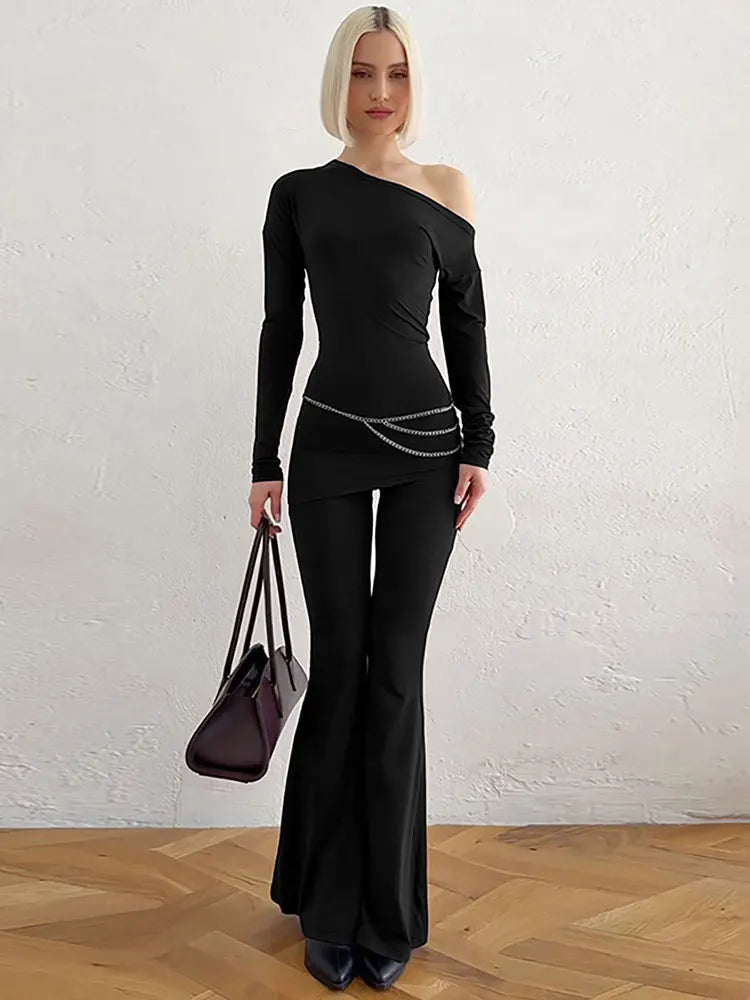 Lianora | Schickes Zweiteiliges Flared Hosen Set