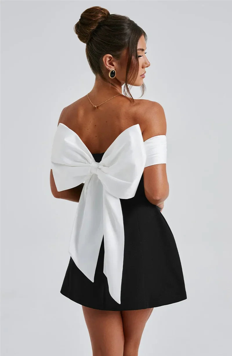 Florenza | Off-Shoulder A-Linie Eleganz Mini-Kleid