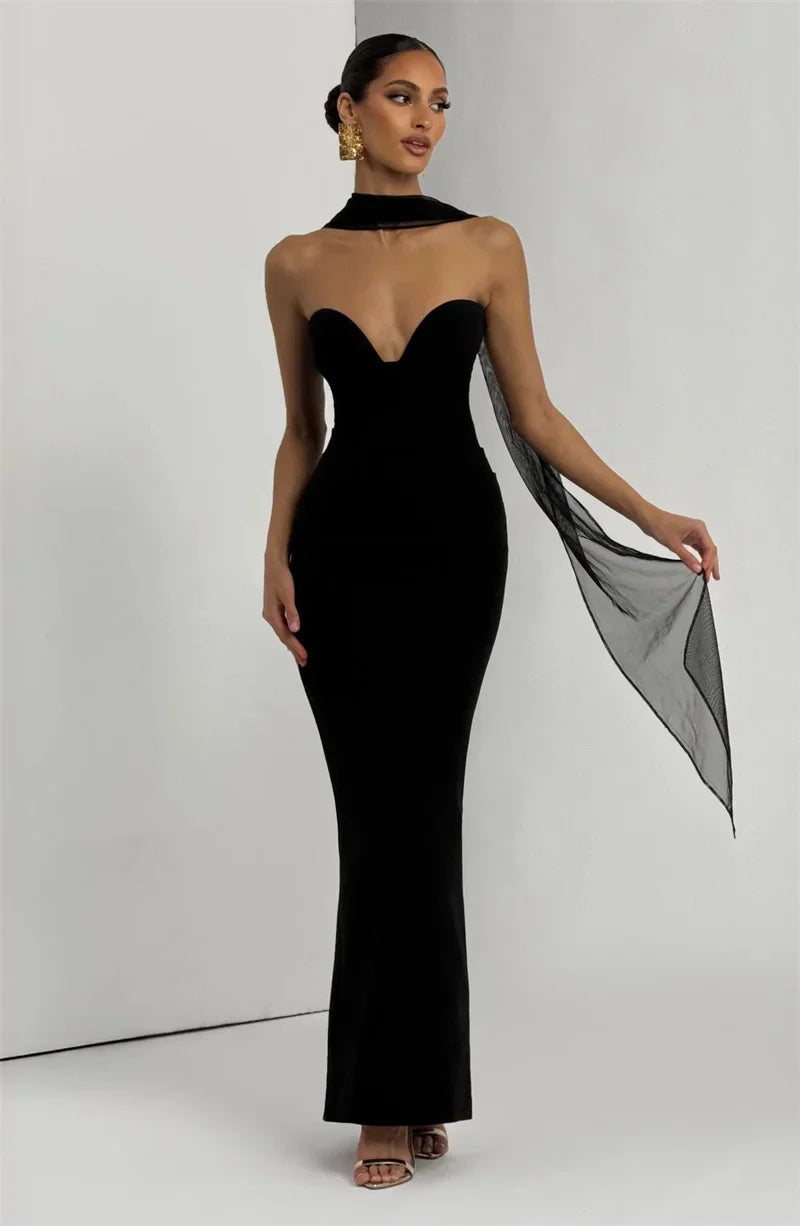 Arvianne | Halter Elegance Maxi Gown