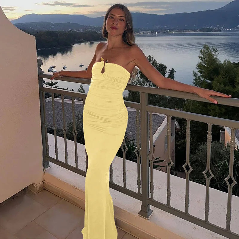 Alira | Strapless Elegance Maxi Dress