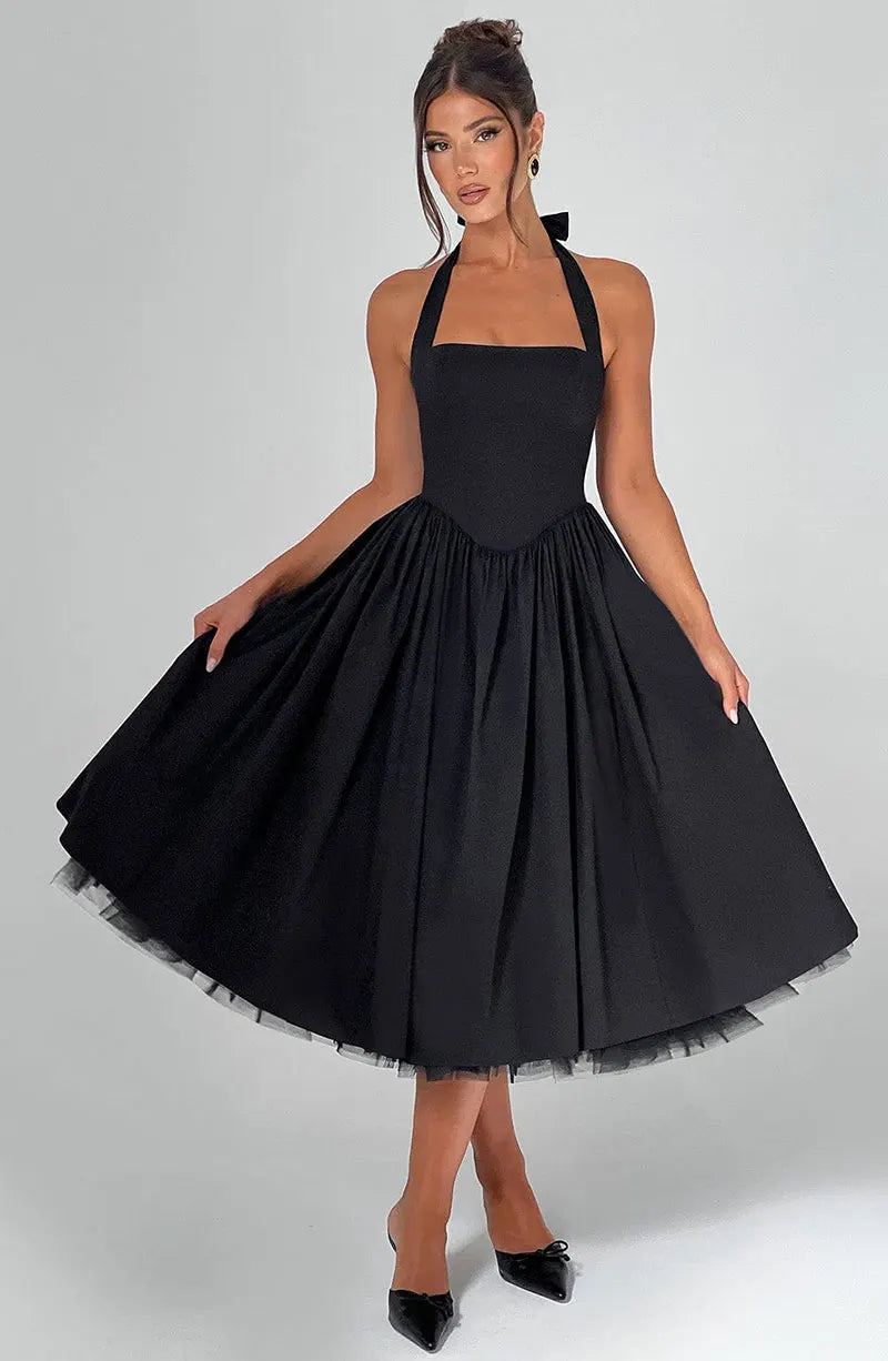 Veylisse | Anmutiges Halter Midi Kleid