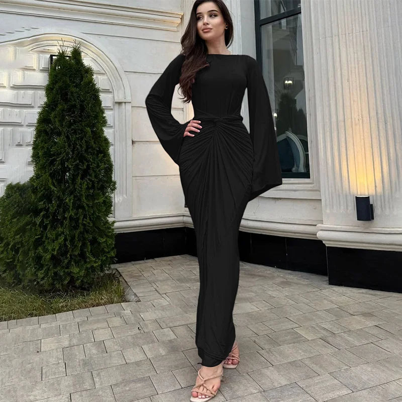 Fiorina | Drapierte Eleganz Maxikleid