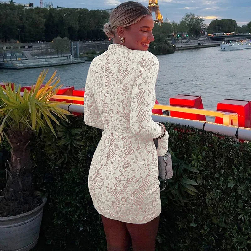 Serenith | Spitzen Eleganz Mini Kleid