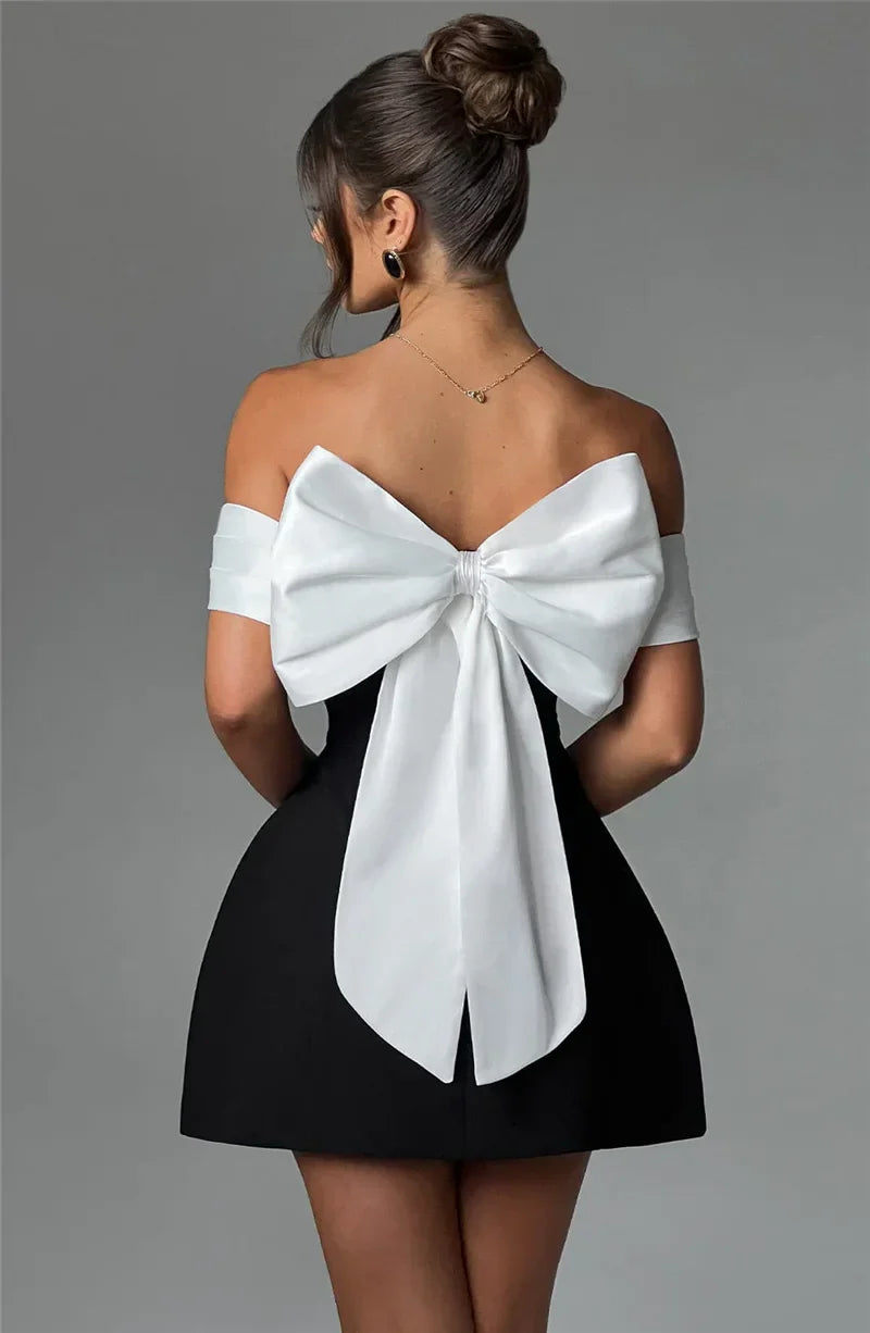 Florenza | Off-Shoulder A-Linie Eleganz Mini-Kleid
