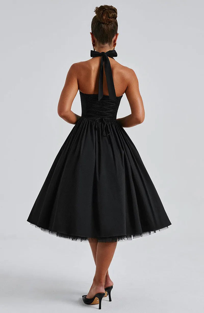 Veylisse | Anmutiges Halter Midi Kleid