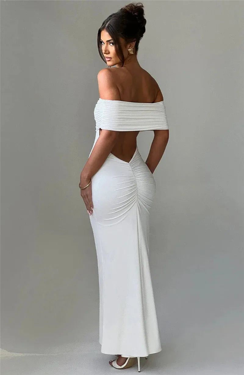 Celestina | Off-Shoulder Anmut Maxi-Kleid