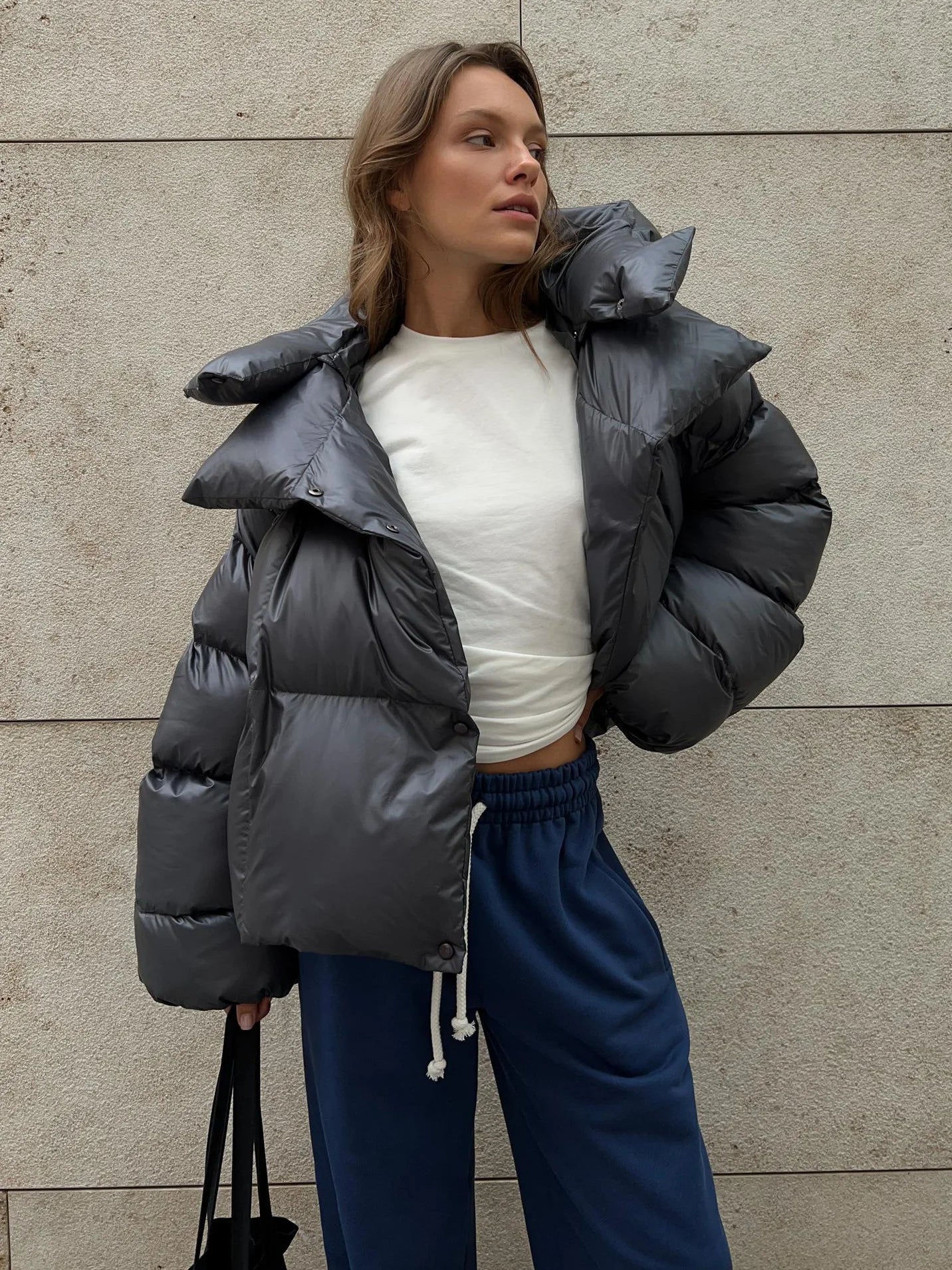 Lunaris | Übergroße, geschichtete Pufferjacke