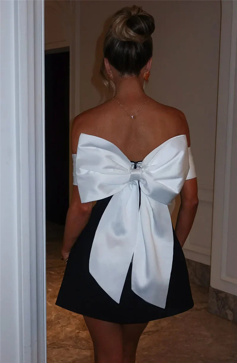 Florenza | Off-Shoulder A-Linie Eleganz Mini-Kleid