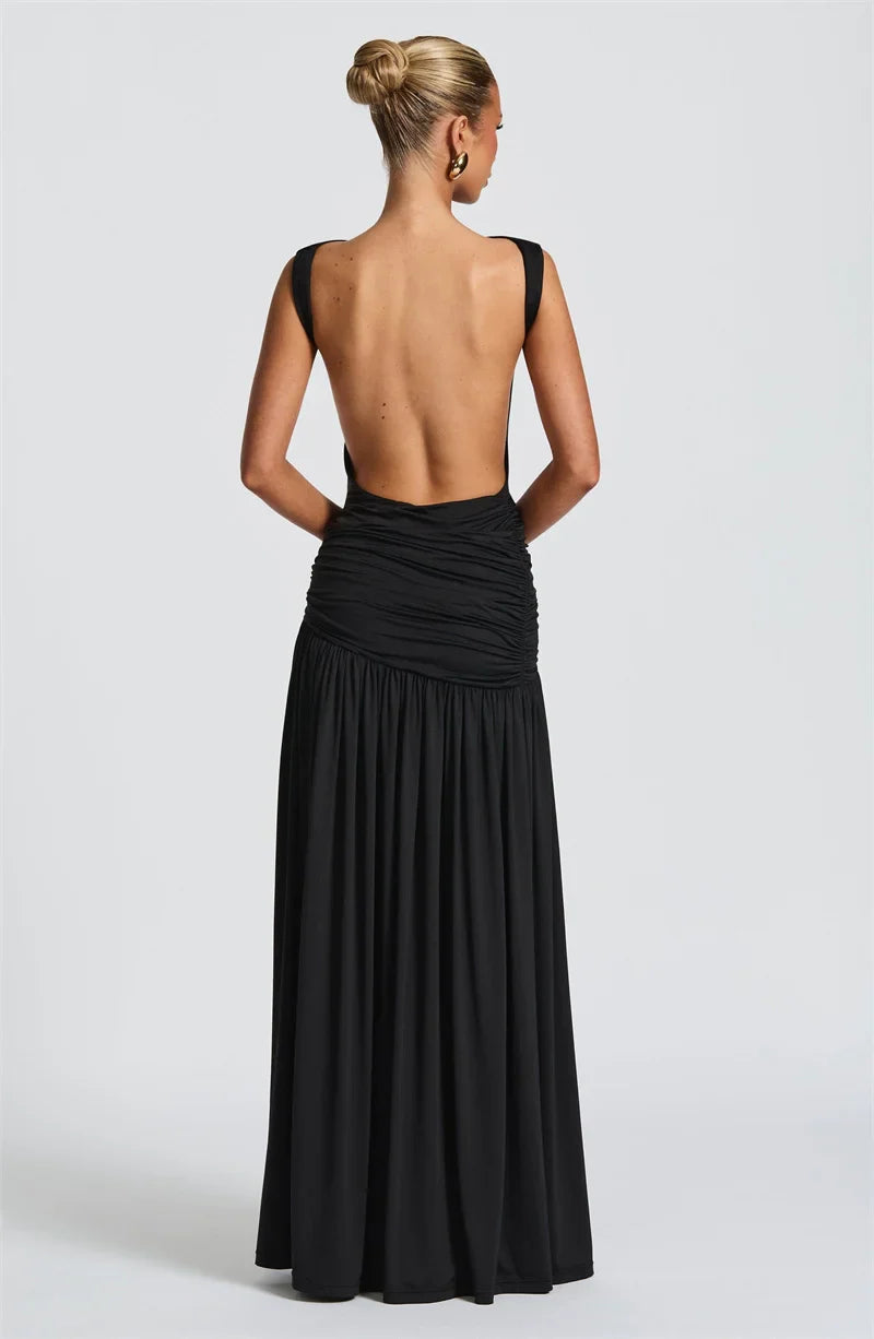 Ambrisse | Regal Raffung Maxikleid