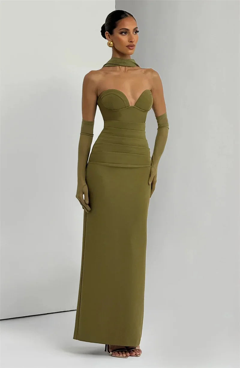 Arvianne | Halter Elegance Maxi Gown