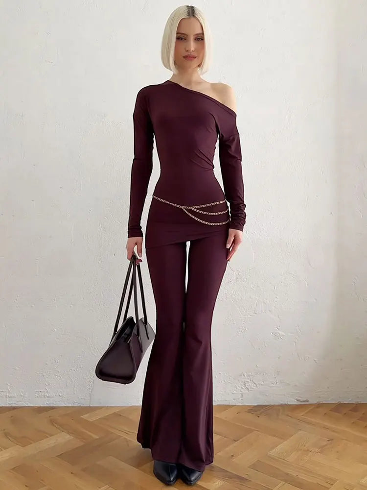 Lianora | Schickes Zweiteiliges Flared Hosen Set
