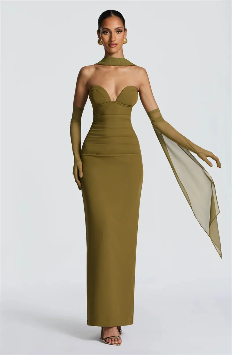 Arvianne | Halter Elegance Maxi Gown