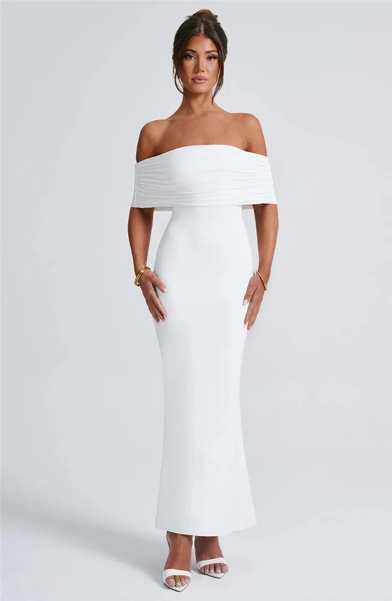 Celestina | Off-Shoulder Anmut Maxi-Kleid