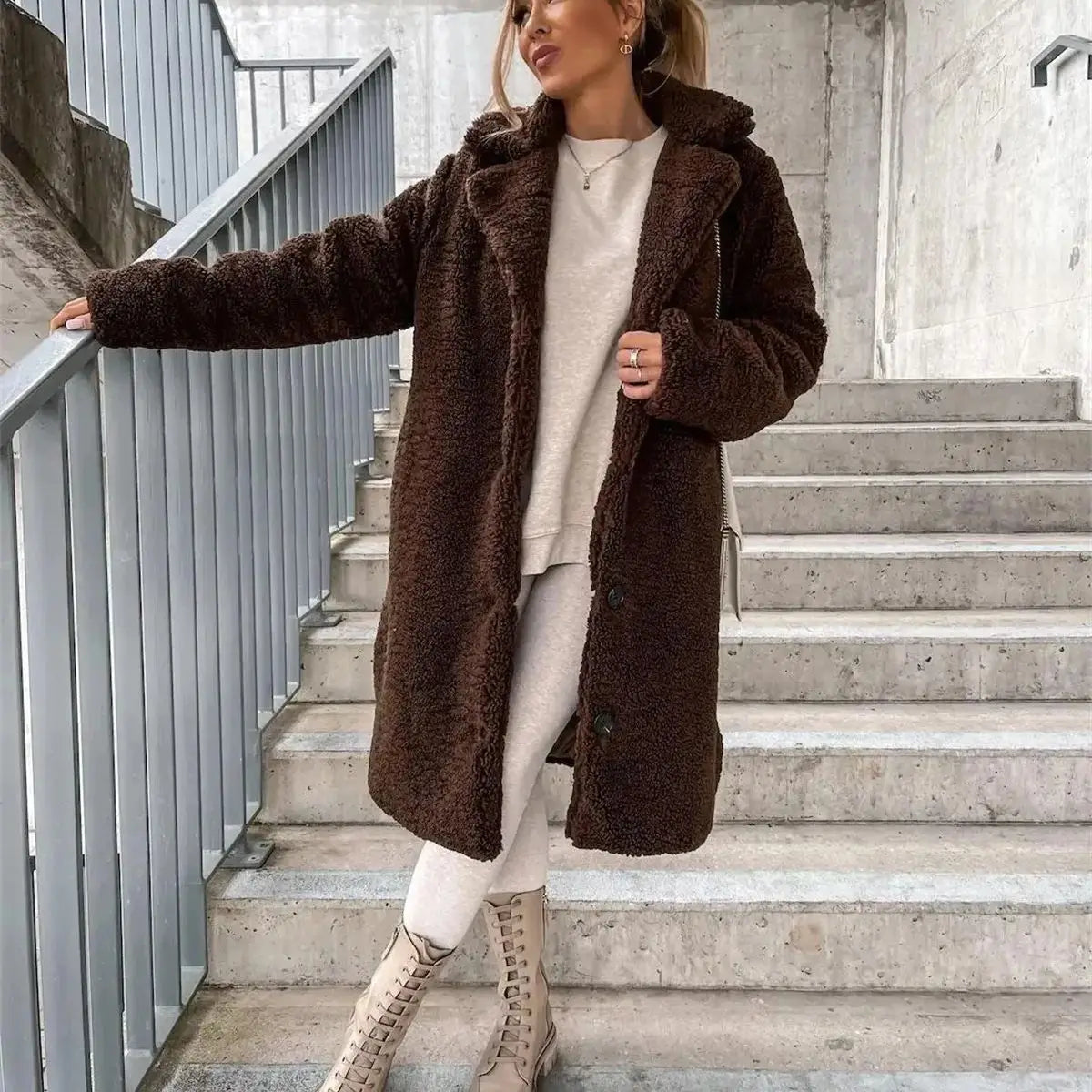 Elowen | Classic Teddy Long Coat