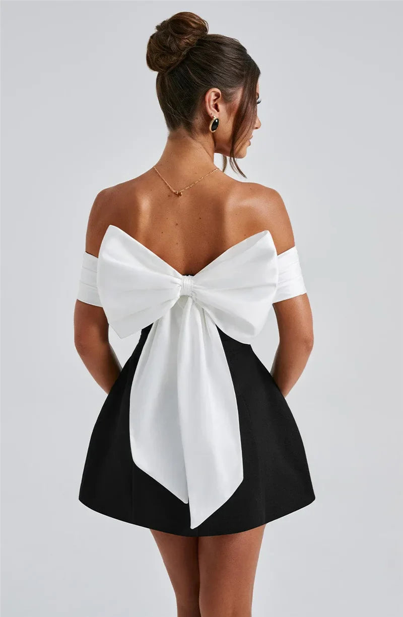 Florenza | Off-Shoulder A-Linie Eleganz Mini-Kleid