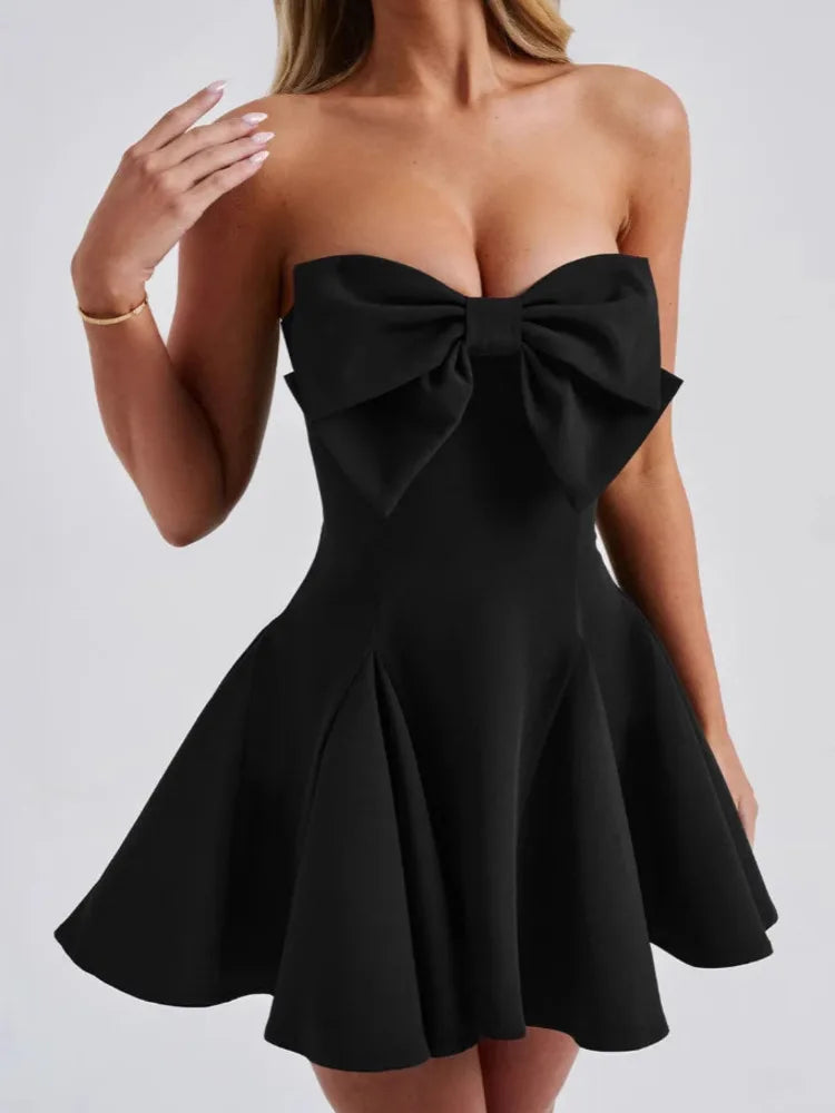 Monroe Schleifen Mini Kleid