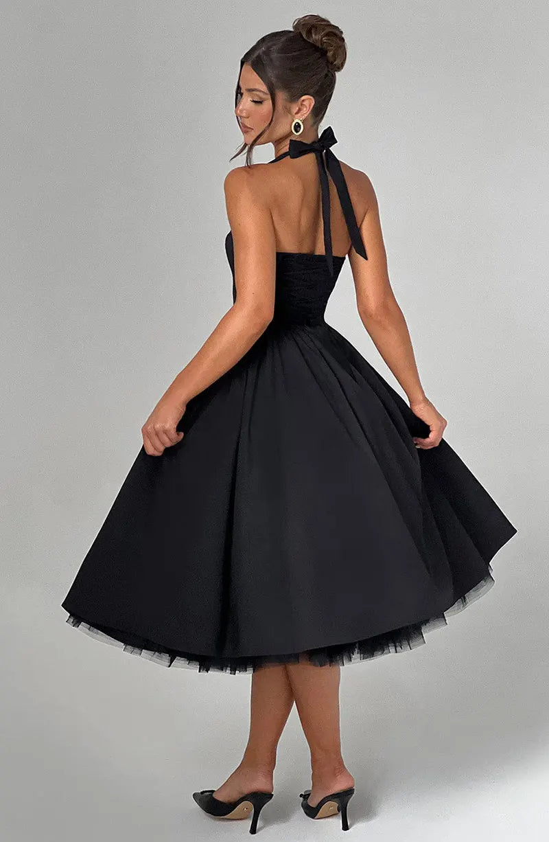 Veylisse | Anmutiges Halter Midi Kleid