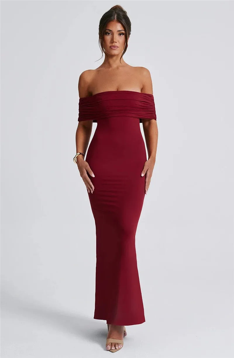 Celestina | Off-Shoulder Anmut Maxi-Kleid