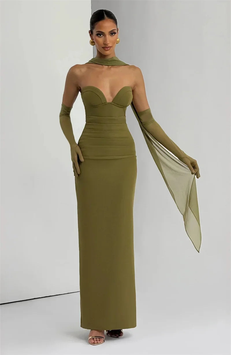 Arvianne | Halter Elegance Maxi Gown