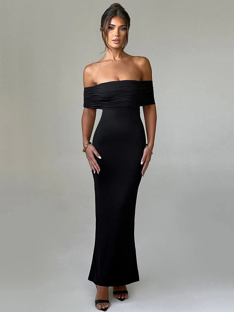 Celestina | Off-Shoulder Anmut Maxi-Kleid