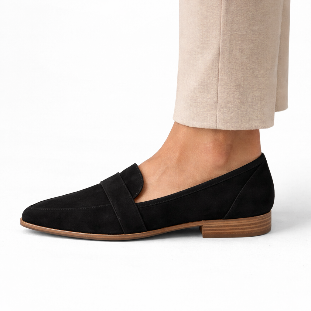 Damen Orthopädische weiche Wildleder Slipper – Eleganter perfekter Sitz