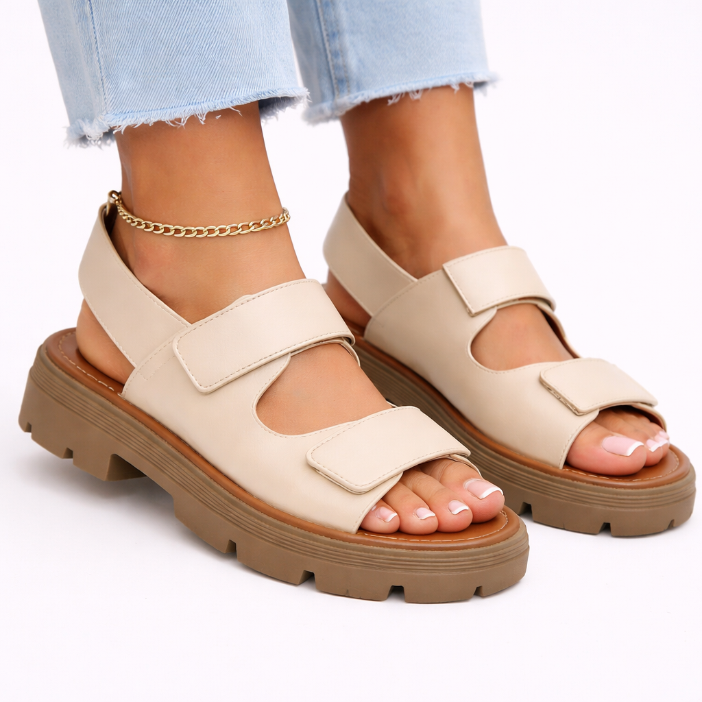 Damen Chunky Plattformsandalen – Verstellbare Passform, Alltagskomfort