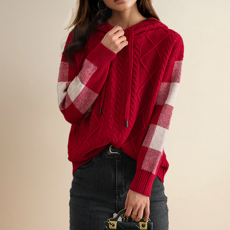 Silvique | Kapuzen Kabelstrickpullover