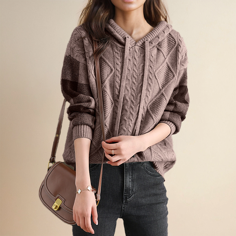 Silvique | Kapuzen Kabelstrickpullover