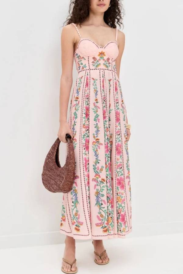 Flora Éclat – Maxi Kleid mit Herzausschnitt