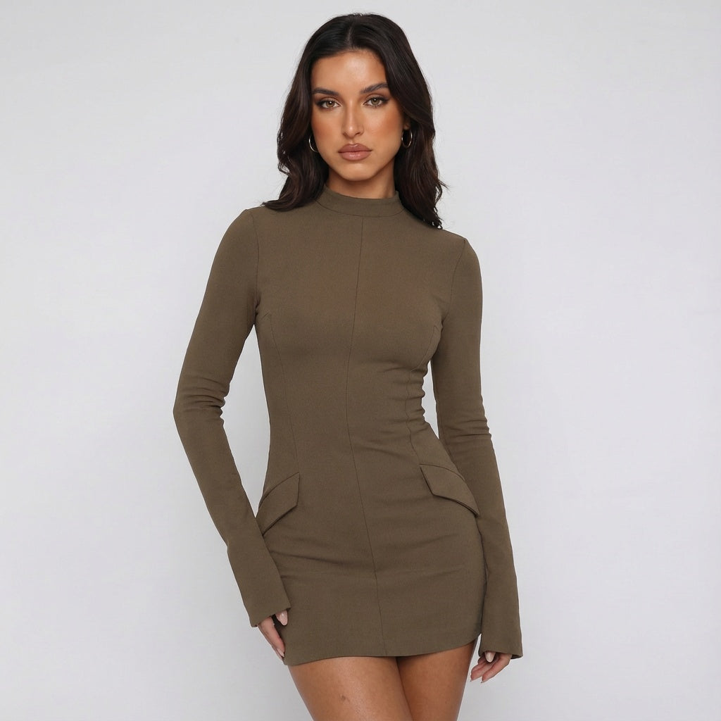Valestra | Midnight Chic Pocket Mini Dress